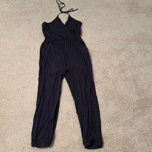 Lulu’s Gray Halter Jumpsuit